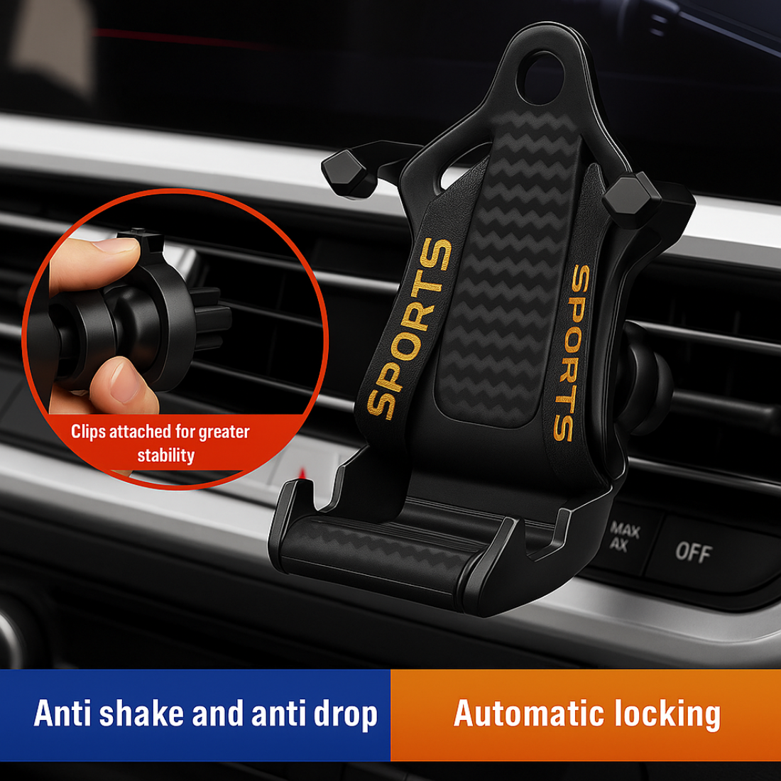 Universal Car Racing Seat Phone Holder